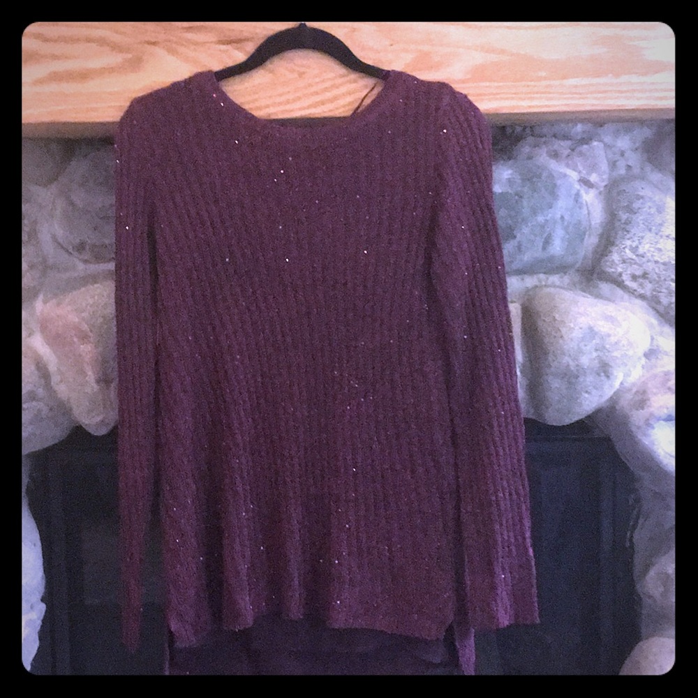 Burgundy Sweater with sequins
